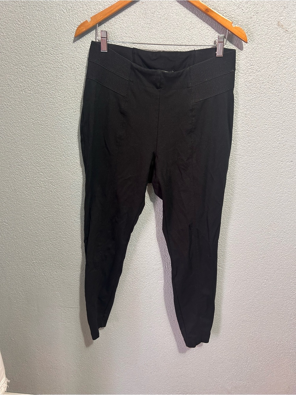 Lane Bryant wide ribbed elastic waistband slim leg pants size 14